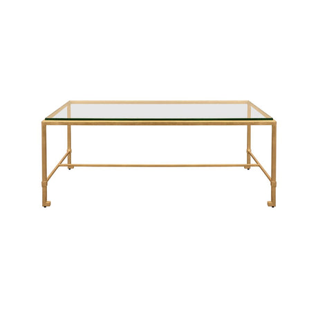 Worlds Away Maitland Gold Leaf Coffee Table at Fig Linens and Home - Front