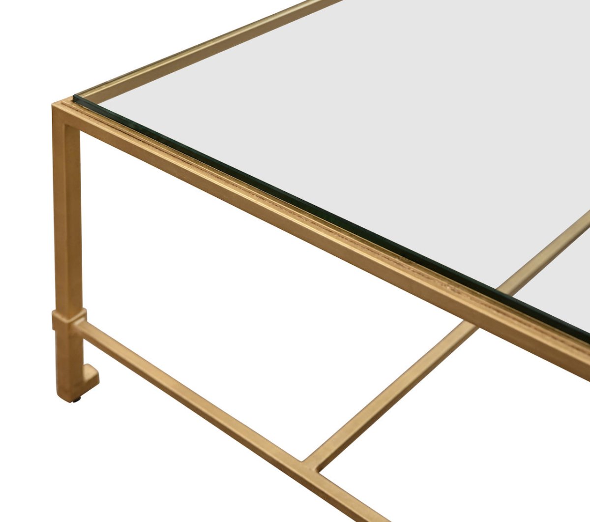 Worlds Away Maitland Gold Leaf Coffee Table at Fig Linens and Home - Detail 2