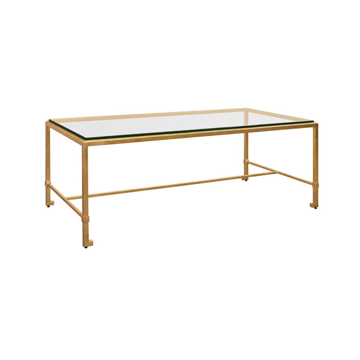Worlds Away Maitland Gold Leaf Coffee Table at Fig Linens and Home - Angle