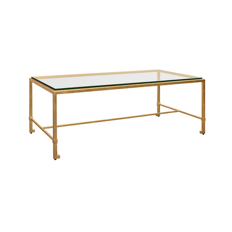 Worlds Away Maitland Gold Leaf Coffee Table at Fig Linens and Home - Angle