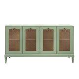 Marcella Green Buffet Cabinet by Worlds Away at Fig Linens and Home - Front View