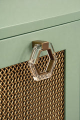 Marcella Green Buffet Cabinet by Worlds Away at Fig Linens and Home - Detail View 2