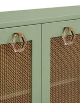 Marcella Green Buffet Cabinet by Worlds Away at Fig Linens and Home - Detail View 1