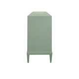 Marcella Green Buffet Cabinet by Worlds Away at Fig Linens and Home - Side View