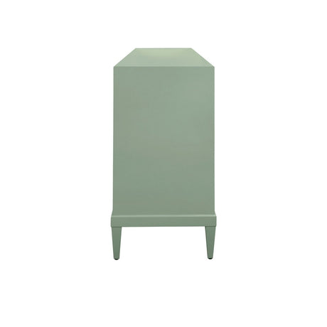 Marcella Green Buffet Cabinet by Worlds Away at Fig Linens and Home - Side View