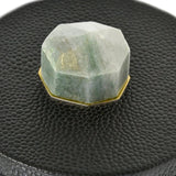 Marlene Round Black Faux Leather Container by Worlds Away 4.7" H x 5.9" W  x 5.9" D Black at FIG LINENS AND HOME 2