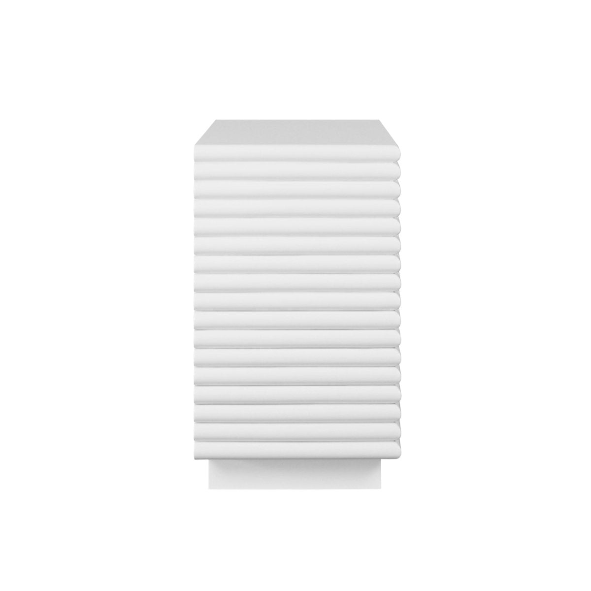 Mateo White Bedside Table Side View | Worlds Away at Fig Linens and Home