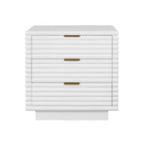 Mateo White Side Table Front View | Worlds Away at Fig Linens and Home