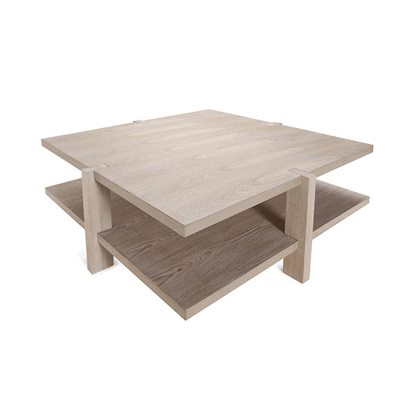 Medford Cerused Oak Coffee Table by Worlds Away | Fig Linens