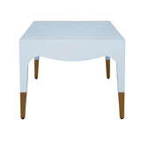 Medina Light Blue Coffee Table by Worlds Away at Fig Linens and Home - Side View