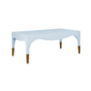 Medina Light Blue Coffee Table by Worlds Away at Fig Linens and Home - Angle View