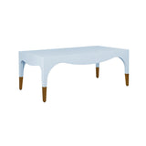 Medina Light Blue Coffee Table by Worlds Away at Fig Linens and Home - Angle View