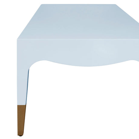 Medina Light Blue Coffee Table by Worlds Away at Fig Linens and Home - Hardware Detail View 1
