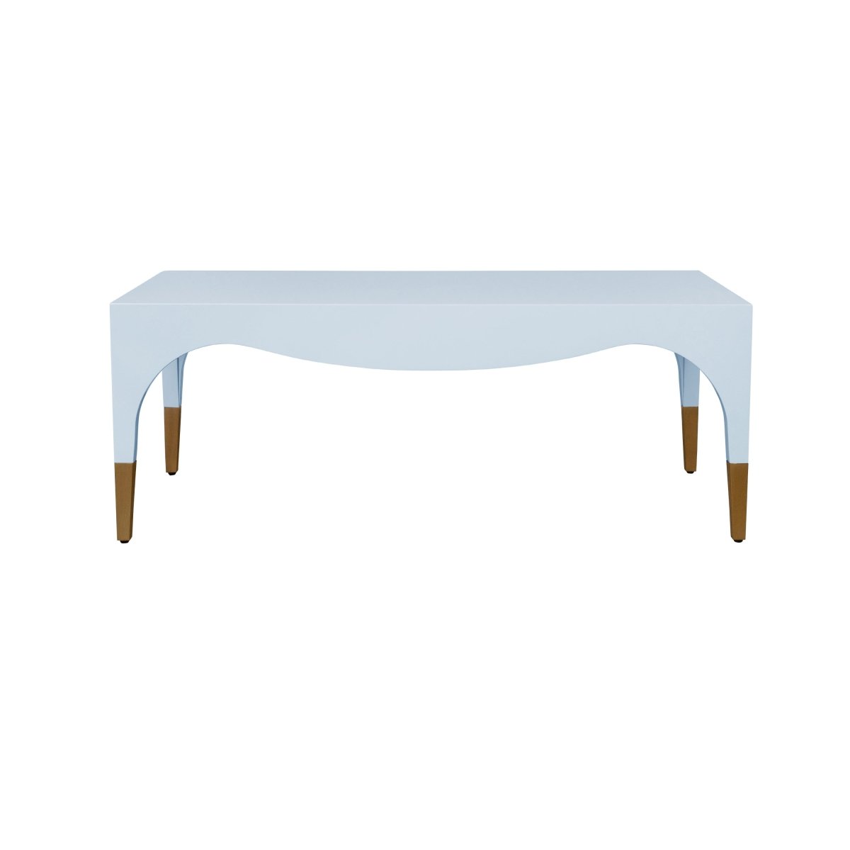 Medina Light Blue Coffee Table by Worlds Away at Fig Linens and Home - Front View