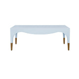 Medina Light Blue Coffee Table by Worlds Away at Fig Linens and Home - Front View