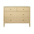 Michelle Natural Grasscloth Cabinet | Worlds Away 4-Drawer Dresser at Fig Linens and Home 2