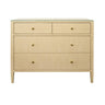 Michelle Natural Grasscloth Cabinet | Worlds Away 4-Drawer Dresser at Fig Linens and Home 2