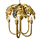 Millie 5 - Light Palm Tree Chandelier by Worlds Away 24.4" H x 24.8" W  x 24.8" D Antique Brass at FIG LINENS AND HOME 3