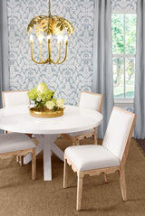 Millie 5 - Light Palm Tree Chandelier by Worlds Away 24.4" H x 24.8" W  x 24.8" D Antique Brass at FIG LINENS AND HOME 2