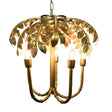 Millie 5 - Light Palm Tree Chandelier by Worlds Away 24.4" H x 24.8" W  x 24.8" D Antique Brass at FIG LINENS AND HOME 1