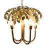 Millie 5 - Light Palm Tree Chandelier by Worlds Away 24.4" H x 24.8" W  x 24.8" D Antique Brass at FIG LINENS AND HOME 1
