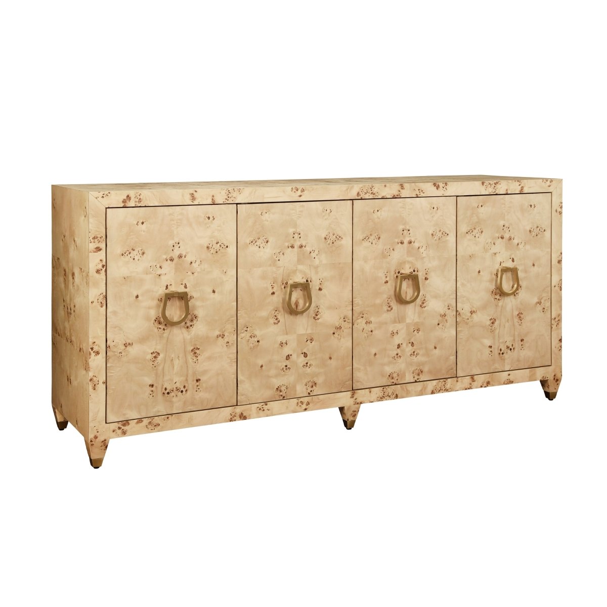 Mulligan Burlwood Buffet Console | Worlds Away Cabinet at Fig Linens and Home - Angle View