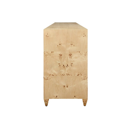 Mulligan Burlwood Buffet Console | Worlds Away Cabinet at Fig Linens and Home - Side View
