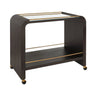 Myer Espresso Oak Bar Cart by Worlds Away at Fig Linens and Home - Angle View