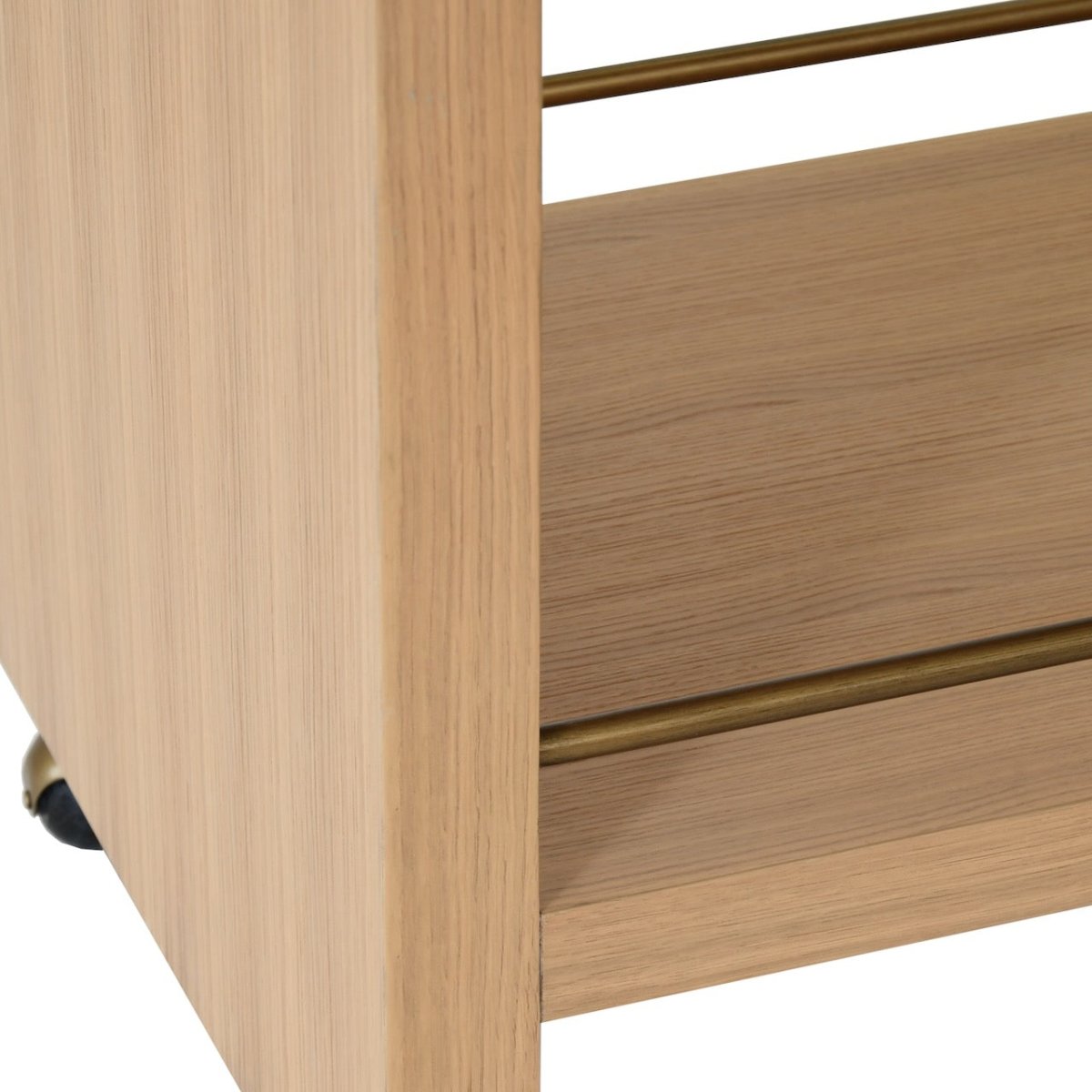 Myer Natural Oak Bar Cart by Worlds Away at Fig Linens and Home 3