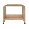 Myer Natural Oak Bar Cart by Worlds Away at Fig Linens and Home 1