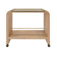 Myer Natural Oak Bar Cart by Worlds Away at Fig Linens and Home 1