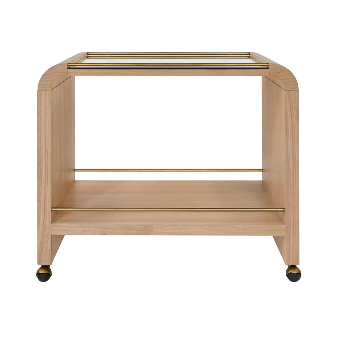 Myer Natural Oak Bar Cart by Worlds Away at Fig Linens and Home 1