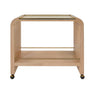 Myer Natural Oak Bar Cart by Worlds Away at Fig Linens and Home 1