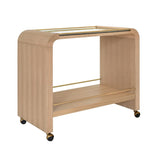 Myer Natural Oak Bar Cart by Worlds Away at Fig Linens and Home 2