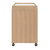 Myer Natural Oak Bar Cart by Worlds Away at Fig Linens and Home 6