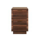 Nayla Walnut Side Table by Worlds Away 29.25"H x 20"W x 18D" Walnut at FIG LINENS AND HOME 1