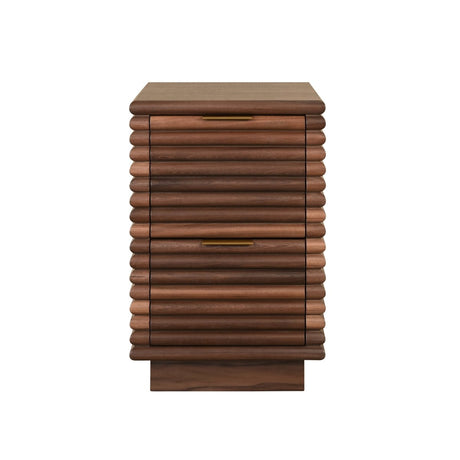 Nayla Walnut Side Table by Worlds Away 29.25"H x 20"W x 18D" Walnut at FIG LINENS AND HOME 1