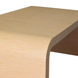 Newbury Natural Grasscloth Waterfall Coffee Table by Worlds Away at Fig Linens and Home Detail View