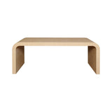 Worlds Away Newbury Natural Grasscloth Waterfall Coffee Table at Fig Linens and Home - Front or Back