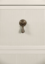 Worlds Away Novalie Antique White Side Table at Fig Linens and Home - Hardware View 2