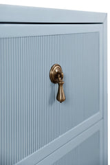 Novalie Light Blue Side Table by Worlds Away at Fig Linens and Home -Hardware Detail 1