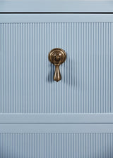 Novalie Light Blue Side Table by Worlds Away at Fig Linens and Home -Hardware Detail 2