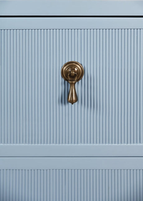 Novalie Light Blue Side Table by Worlds Away at Fig Linens and Home -Hardware Detail 2
