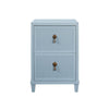 Novalie Light Blue Side Table by Worlds Away at Fig Linens and Home - Front View of Night Stand