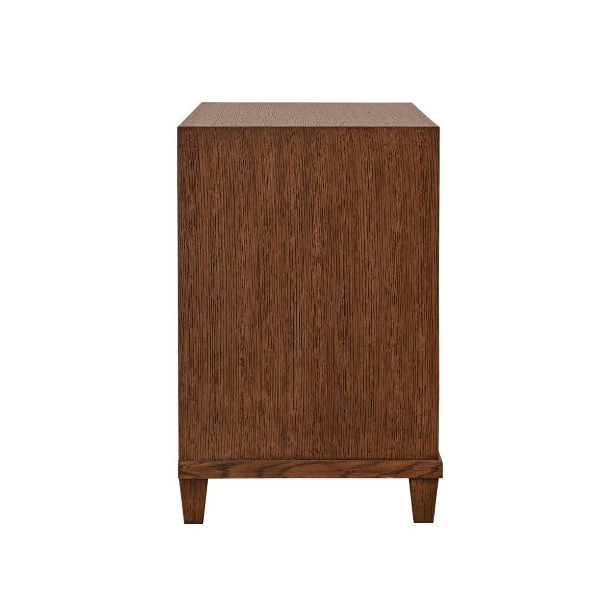 Worlds Away Novalie Provincial Brown Oak Side Table at Fig Linens and Home - Back View