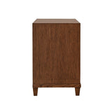 Worlds Away Novalie Provincial Brown Oak Side Table at Fig Linens and Home - Back View