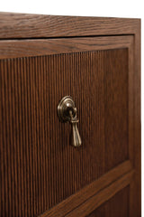 Worlds Away Novalie Provincial Brown Oak Side Table at Fig Linens and Home - Hardware View 2