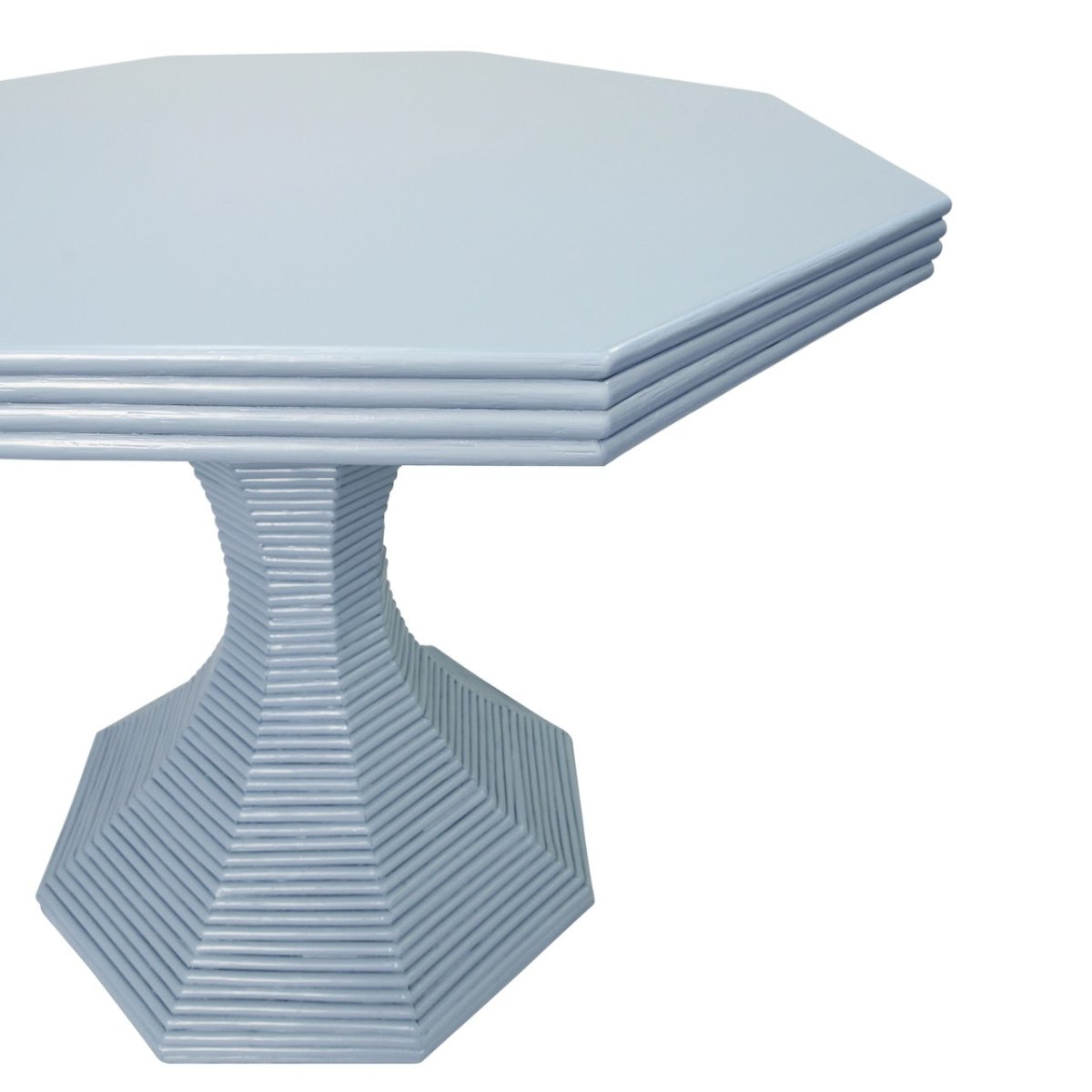Octavia Light Blue Large Occasional Table by Worlds Away 29.5" H x 36" DIA Light Blue at FIG LINENS AND HOME 5