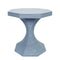 Octavia Light Blue Small Rattan Reeded Table by Worlds Away 23.5" H x 24.25" DIA Light Blue at FIG LINENS AND HOME 2