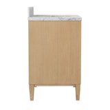 Worlds Away Odin Cerused Oak 24" Small Bath Vanity at Fig Linens and Home - Side of Vanity View